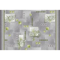 Ковровая дорожка на войлоке "Узор серо-зеленый"