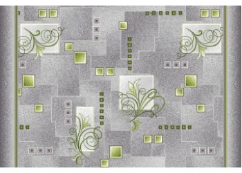 Ковровая дорожка на войлоке "Узор серо-зеленый"